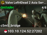 Valve Left4Dead 2 Asia Server (srcds4015-sgp2.154.188)