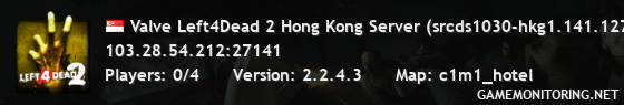 Valve Left4Dead 2 Hong Kong Server (srcds1030-hkg1.141.127)