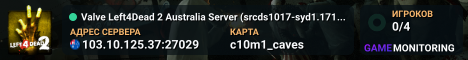 Valve Left4Dead 2 Australia Server (srcds1017-syd1.171.15)