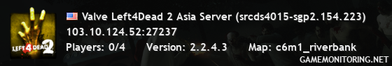 Valve Left4Dead 2 Asia Server (srcds4015-sgp2.154.223)