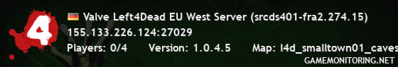 Valve Left4Dead EU West Server (srcds401-fra2.274.15)