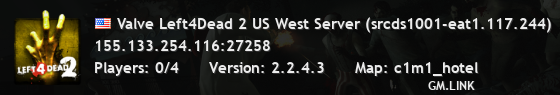 Valve Left4Dead 2 US West Server (srcds1001-eat1.117.244)