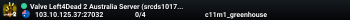 Valve Left4Dead 2 Australia Server (srcds1017-syd1.171.18)