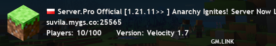 Server.Pro Official [1.21.11>> ] Anarchy Ignites! Server Now Live <<