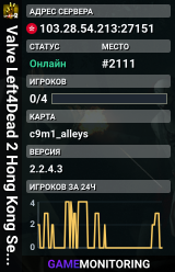Valve Left4Dead 2 Hong Kong Server (srcds1029-hkg1.141.137)