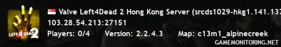 Valve Left4Dead 2 Hong Kong Server (srcds1029-hkg1.141.137)