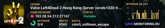 Valve Left4Dead 2 Hong Kong Server (srcds1030-hkg1.141.153)