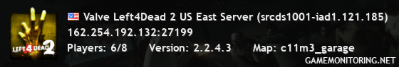 Valve Left4Dead 2 US East Server (srcds1001-iad1.121.185)