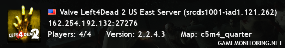 Valve Left4Dead 2 US East Server (srcds1001-iad1.121.262)