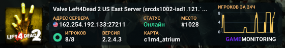 Valve Left4Dead 2 US East Server (srcds1002-iad1.121.197)