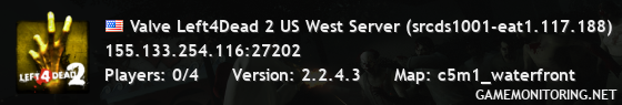 Valve Left4Dead 2 US West Server (srcds1001-eat1.117.188)