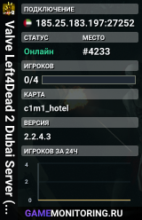 Valve Left4Dead 2 Dubai Server (srcds1002-dxb1.161.238)