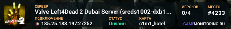 Valve Left4Dead 2 Dubai Server (srcds1002-dxb1.161.238)