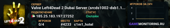Valve Left4Dead 2 Dubai Server (srcds1002-dxb1.161.238)