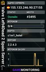 Valve Left4Dead 2 Spain Server (srcds1001-mad1.195.141)
