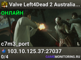 Valve Left4Dead 2 Australia Server (srcds1017-syd1.171.23)
