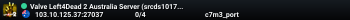 Valve Left4Dead 2 Australia Server (srcds1017-syd1.171.23)