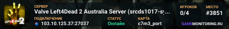 Valve Left4Dead 2 Australia Server (srcds1017-syd1.171.23)