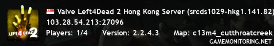 Valve Left4Dead 2 Hong Kong Server (srcds1029-hkg1.141.82)