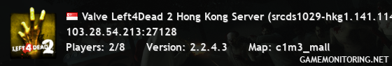 Valve Left4Dead 2 Hong Kong Server (srcds1029-hkg1.141.114)