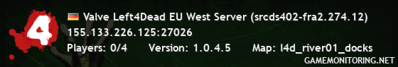 Valve Left4Dead EU West Server (srcds402-fra2.274.12)