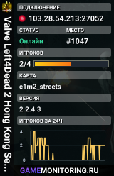 Valve Left4Dead 2 Hong Kong Server (srcds1029-hkg1.141.38)