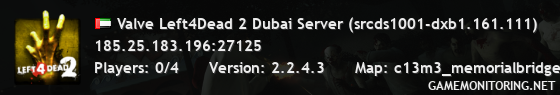 Valve Left4Dead 2 Dubai Server (srcds1001-dxb1.161.111)