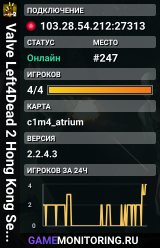 Valve Left4Dead 2 Hong Kong Server (srcds1030-hkg1.141.299)
