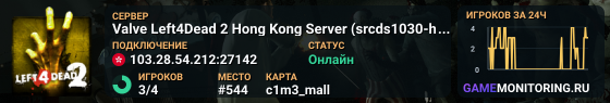 Valve Left4Dead 2 Hong Kong Server (srcds1030-hkg1.141.128)
