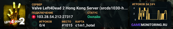 Valve Left4Dead 2 Hong Kong Server (srcds1030-hkg1.141.303)
