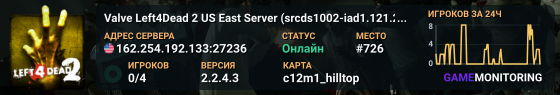 Valve Left4Dead 2 US East Server (srcds1002-iad1.121.222)