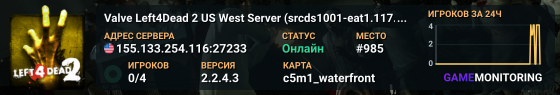 Valve Left4Dead 2 US West Server (srcds1001-eat1.117.219)