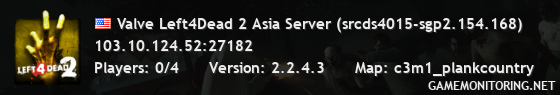 Valve Left4Dead 2 Asia Server (srcds4015-sgp2.154.168)