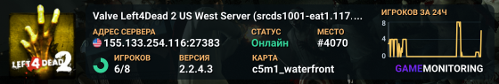 Valve Left4Dead 2 US West Server (srcds1001-eat1.117.369)