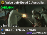 Valve Left4Dead 2 Australia Server (srcds1017-syd1.171.20)