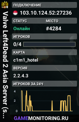 Valve Left4Dead 2 Asia Server (srcds4015-sgp2.154.222)