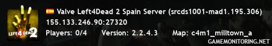 Valve Left4Dead 2 Spain Server (srcds1001-mad1.195.306)