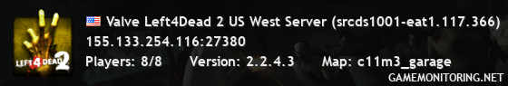 Valve Left4Dead 2 US West Server (srcds1001-eat1.117.366)