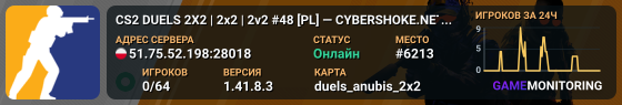 CS2 DUELS 2X2 | 2x2 | 2v2 #48 [PL] — CYBERSHOKE.NET (ALL MAPS