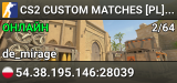 CS2 CUSTOM MATCHES [PL] — CYBERSHOKE.NET