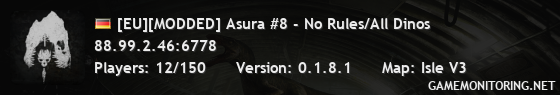 [EU][MODDED] Asura #8 - No Rules/All Dinos