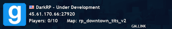 DarkRP - Under Development