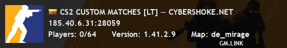 CS2 CUSTOM MATCHES [LT] — CYBERSHOKE.NET