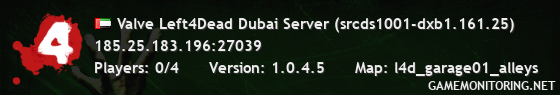 Valve Left4Dead Dubai Server (srcds1001-dxb1.161.25)