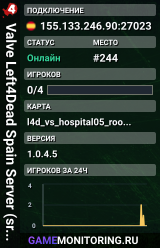 Valve Left4Dead Spain Server (srcds1001-mad1.195.9)