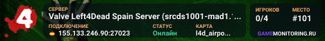 Valve Left4Dead Spain Server (srcds1001-mad1.195.9)