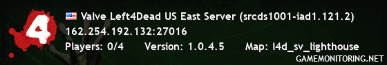 Valve Left4Dead US East Server (srcds1001-iad1.121.2)