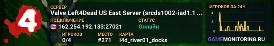 Valve Left4Dead US East Server (srcds1002-iad1.121.7)