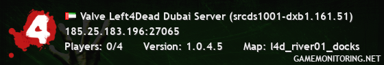 Valve Left4Dead Dubai Server (srcds1001-dxb1.161.51)