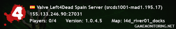 Valve Left4Dead Spain Server (srcds1001-mad1.195.17)